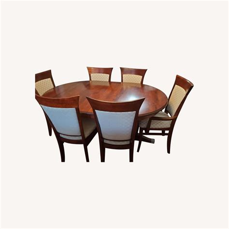 Solid Cherry Wood Dining Table Set Aptdeco