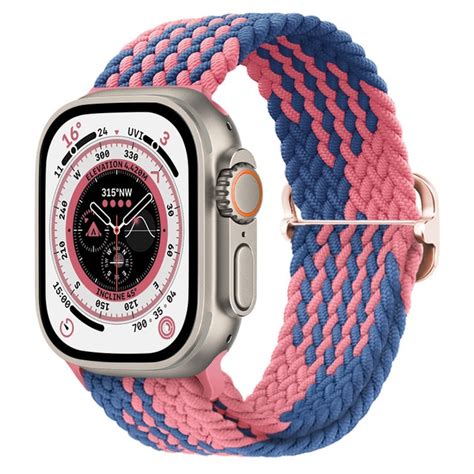 Correa de nailon para Apple watch pulsera trenzada elástica