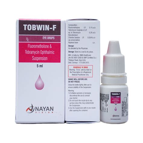 Tobwin F Fluorometholone Tobramycin Sulphate Opthalmic Suspension