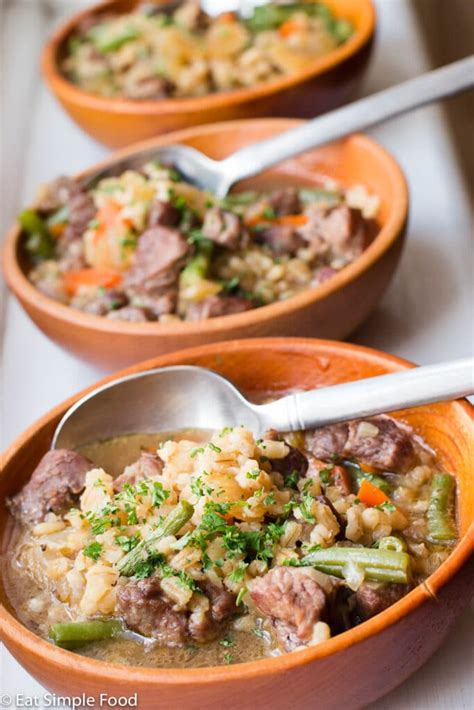 Lamb And Pearl Barley Stew / Soup Recipe & Video - Eat Simple Food