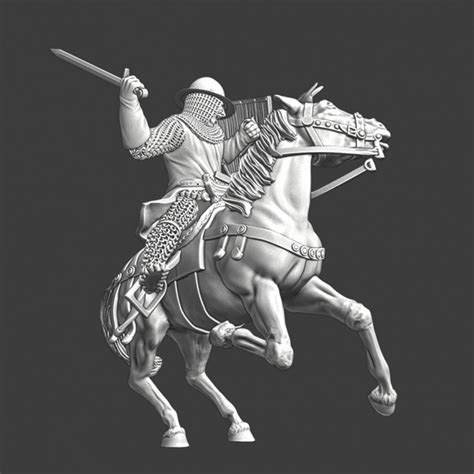 3d Printable Livonian Knights Sergeant Mounted By Northern Crusades