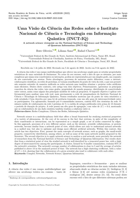 PDF Uma Visão da Ciência das Redes sobre o Instituto Nacional de