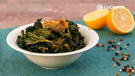 Chips de kale al horno un aperitivo saludable y fácil Cocinatis