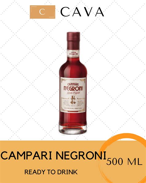 Campari Negroni 500ml Ready To Drink Lazada Ph