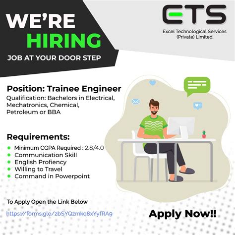 Ets Internship Leading To A Job Chemical Electrical Mechatronic