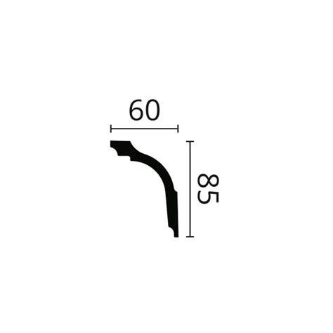 NMC Equerre extérieure pour moulure de plafond GL NOMASTYL 85 x