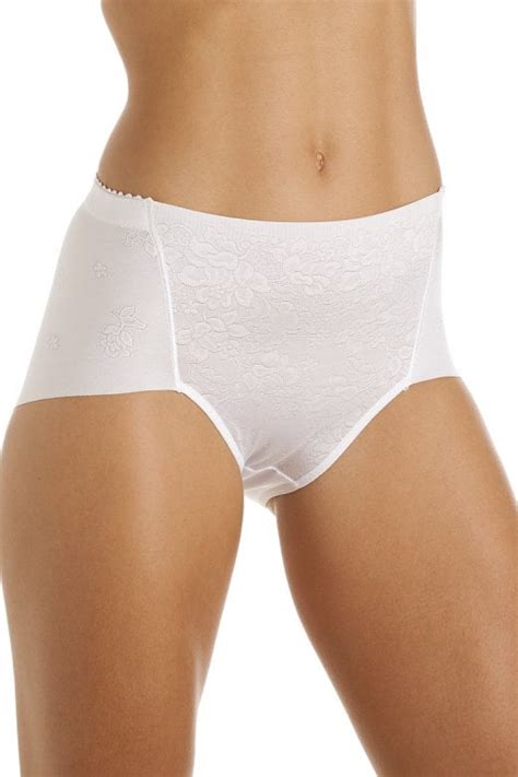 Camille Womens Shapewear Control White Deep Brief 10 24