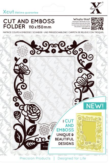 Docrafts Xcut Floral Frame Cut And Emboss Folder Paper Card Craft X