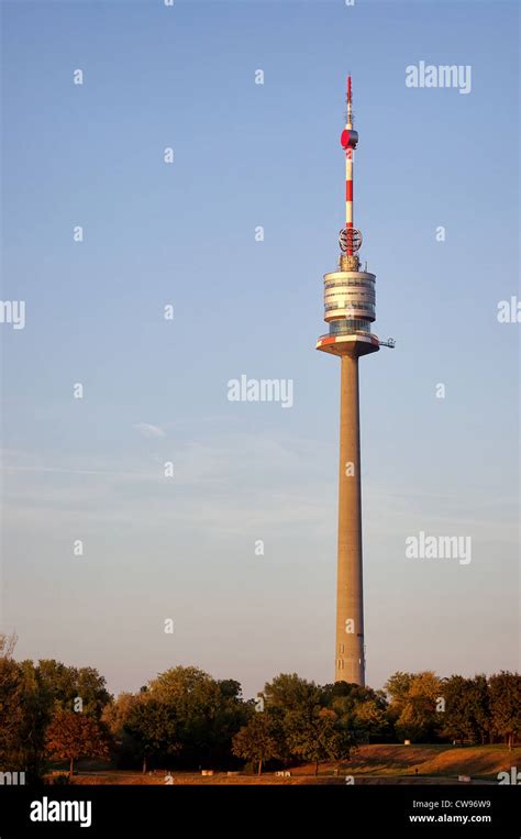 Danube Tower In Vienna City Austria Stock Photo Alamy