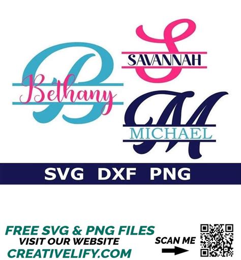 split monogram svgdxfpng split monogram frame letters  inspire