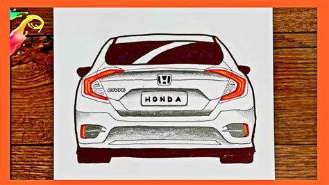 How To Draw A Honda Civic Step By Step Honda Civic Araba Izimi