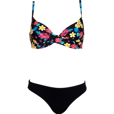 gsecret Γυναικείο set μαγιό τρίγωνο floral ντραπέ σχέδιο bikini κανονική γραμμή Καλύπτει B cup