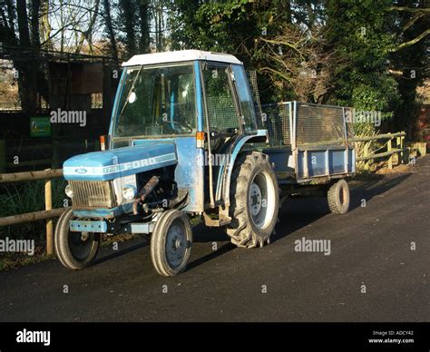 Ford 1710 Tractor In Use At A Zoo Stock Photo Alamy