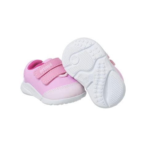 Tênis Infantil Feminino Sport Baby Fecho Duplo Rosa Ortopé