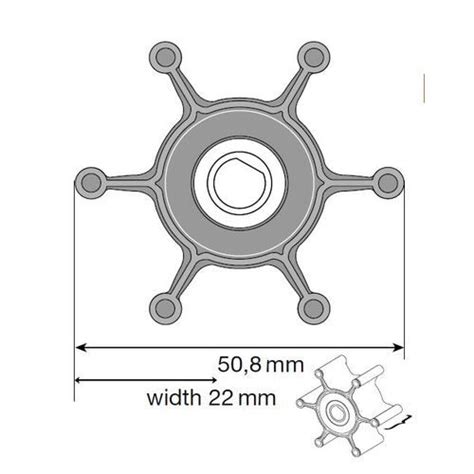 Johnson Impeller für F4 Pumpe MC97 EPDM