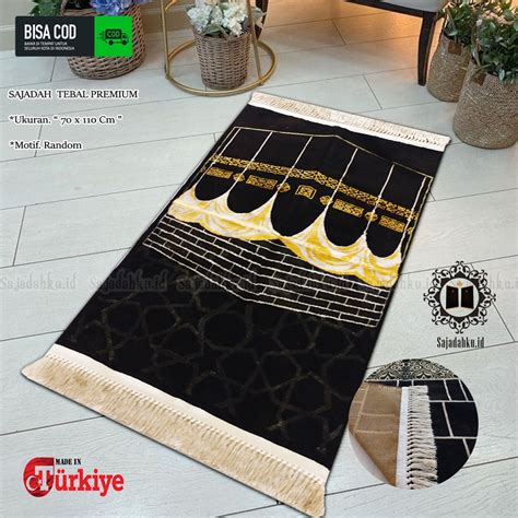 Jual Sajadah Turki Original Kiswah Karpet Sejadah Turki Hitam Bulu