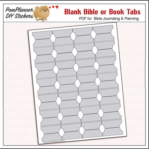 Blank Tabs To Diy Your Own Bible Tabs For Bible Journaling Etsy