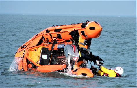 Llandudno Inshore Lifeboat Crew Members Train For Capsize At Sea Rnli