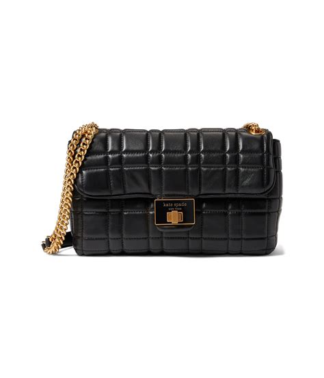 Kate Spade Evelyn Quilted Leather Medium Convertible Shoulder Bag In Black Lyst