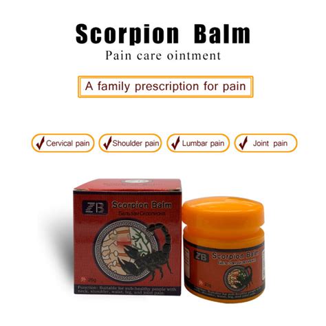 ZB 20g Scorpion Ointment Relieve Muscle Pain Neuralgia Acid Stasis