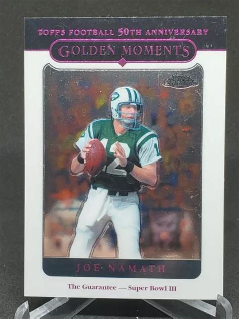 Joe Namath Topps Chrome New York Jets Hof Golden Moments Eur