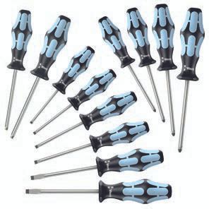 12 Pc Stainless Screwdriver Set (SL/PH/SQ), Wera 05347903001