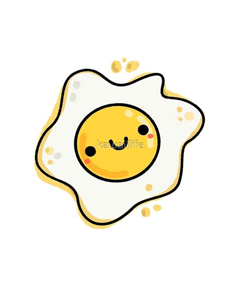 Kawaii Fried Egg By Kawaiilife Redbubble Kawaii Kauai Cute