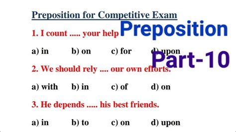 Preposition Mcq Questions Practice Part Preposition Exercise In