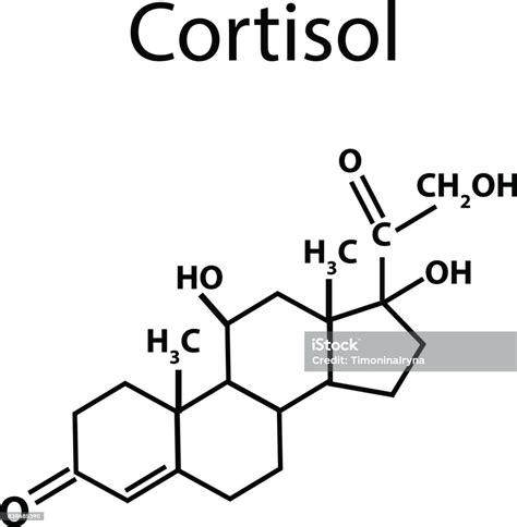 Vetores De Fórmula Química Molecular De Cortisol O Hormônio O Hormônio