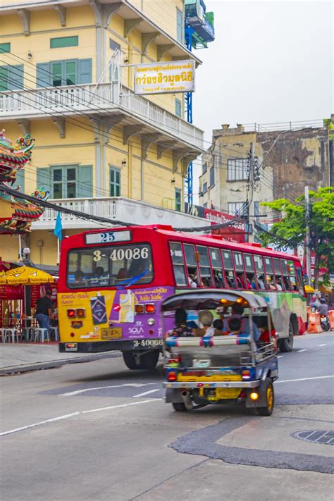 Ratchathewi Bangkok Thailand Heavy Traffic In China Town On