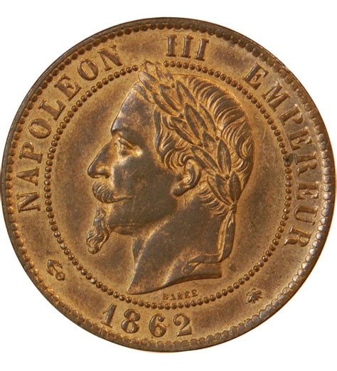 NAPOLEON III 10 CENTIMES 1862 A PARIS Bronze Suffren Numismatique