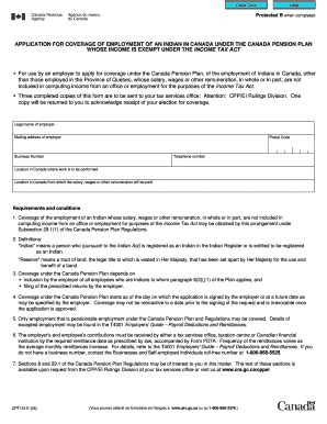 Fillable Online Cra Arc Gc Application For Coverage Of Employment Of An