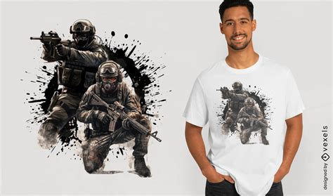 Special Forces T Shirt Design Psd Editable Template