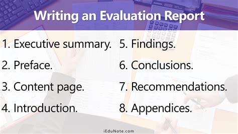 How to Write an Evaluation Report