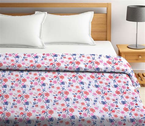 Buy Pink Floral Printed Cotton Double Bed Dohar At 70 Off Online