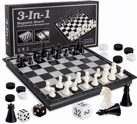 Arabest In Magnetic Chess Set In Chess Checkers Backgammon Set