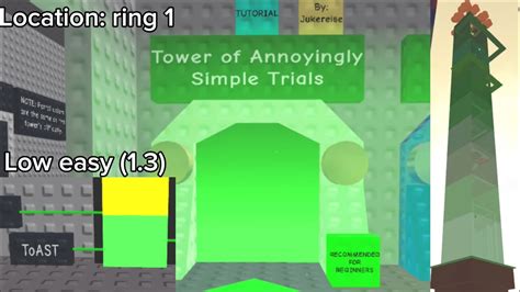 Jtoh Tower Of Annoyingly Simple Trials Guide Roblox Youtube