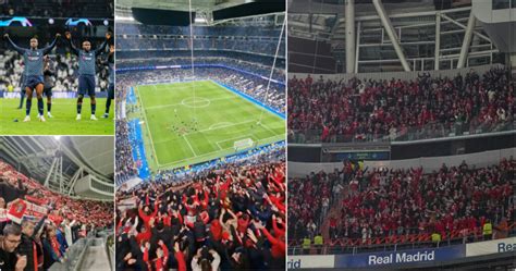 4000 adeptos do SC Braga deram show no Bernabéu durante e após o fim do