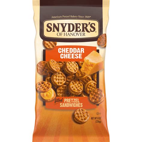 Snyder S Of Hanover Pretzel Sandwiches Cheddar Cheese 8 Oz Pretzels