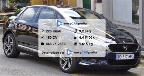 DS DS 5 BlueHDi 180 Ficha Técnicas 2015 2018 rendimiento