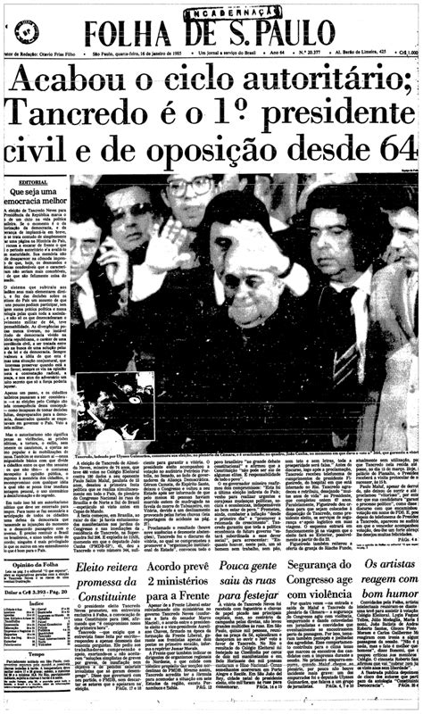 Anúncio Da Morte De Tancredo Neves