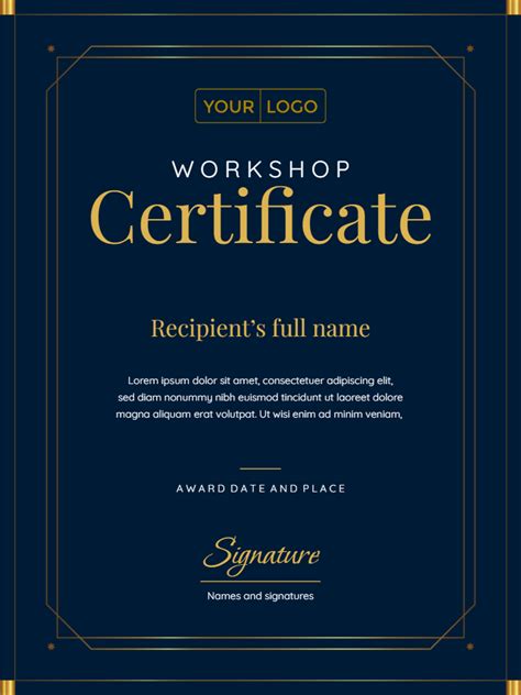 5 FREE Workshop Certificate Templates Virtualbadge Io