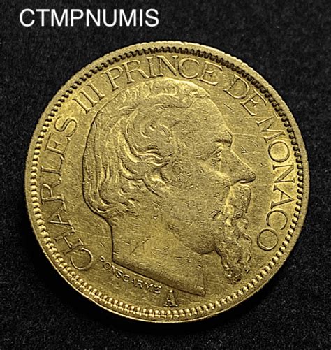 Monnaie Monaco Francs Charles Iii A Paris Ctmp Numis Achat