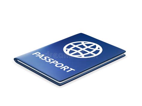 3d Cartoon Blue Passport Lies On The Surface Design Element For Tourism Adventure Or Travel