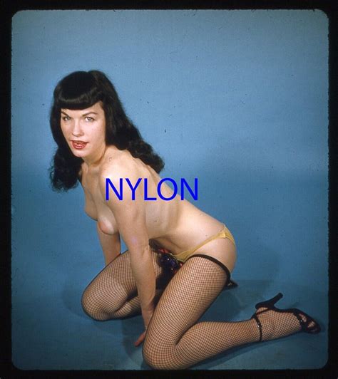 Rare Vintage Nude Bettie Page S D Stereo Kodachrome Color Slide