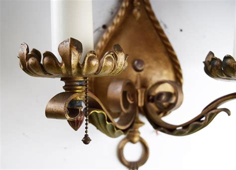 Cast Brass Neoclassical Candle Sconce Architectural Antiques