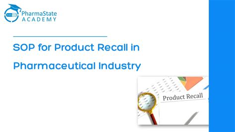 SOP For Product Recall In Pharmaceutical Industry