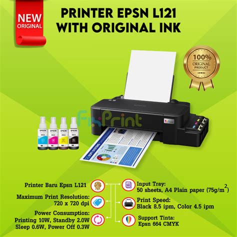 Jual Printer Epson L120 L 120 New Original Printer Infus Epson New Ink Tank Tanpa Tinta Kota