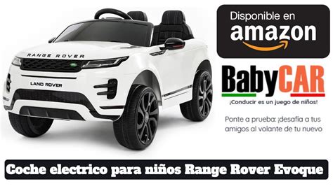 Coche electrico para niños Range Rover Evoque Monitor táctil MP4