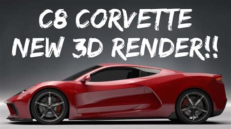 New C8 Corvette Renderings 3d Cad Render Youtube